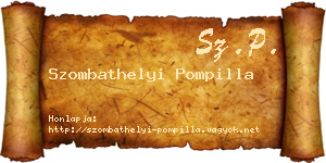 Szombathelyi Pompilla névjegykártya